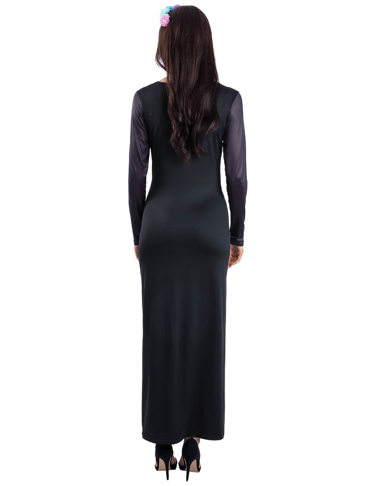 Disfraz de vestido esqueleto arcoíris para mujer