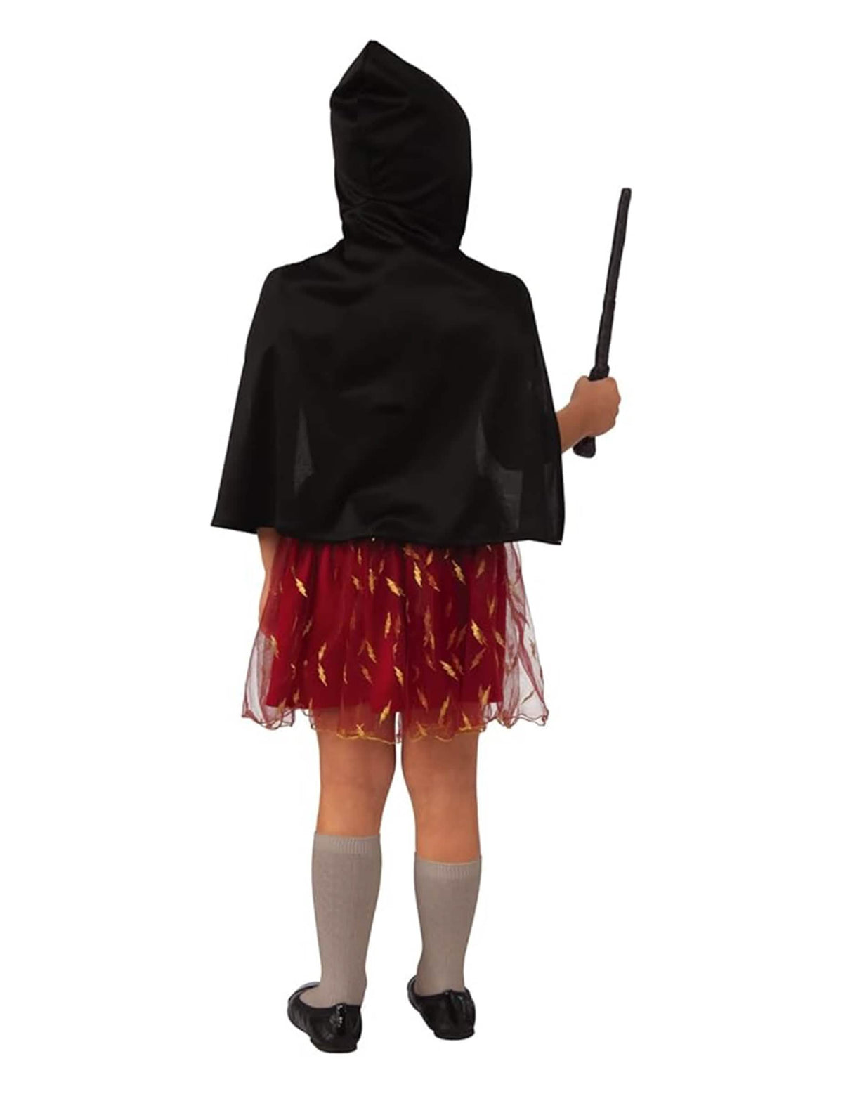 Vista trasera del disfraz vestido tutú Gryffindor Harry Potter