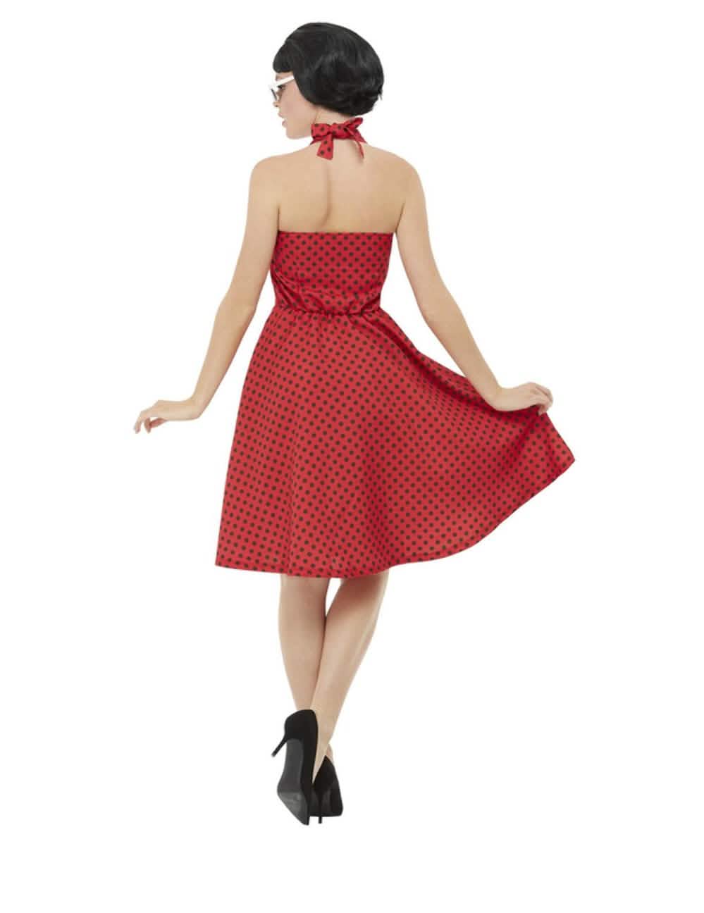 Vista trasera del disfraz rockabilly de los 50's