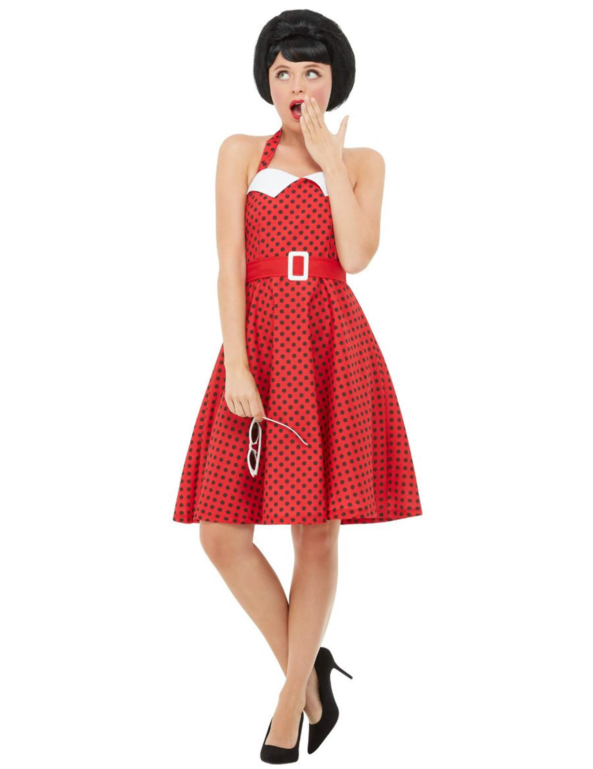 Vista frontal del disfraz rockabilly de los años 50