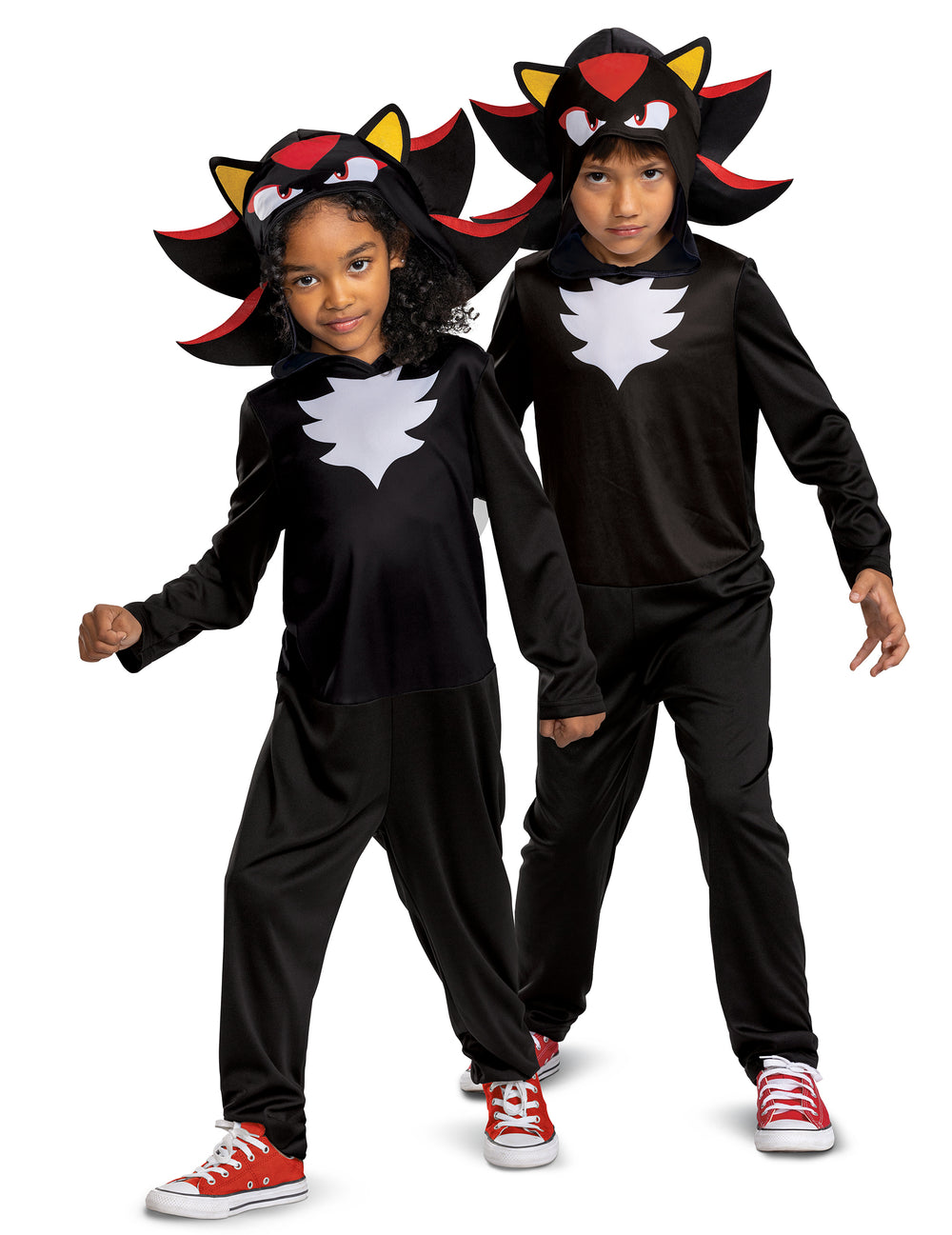 Vue d'ensemble portée du déguisement Shadow Sonic™ pour enfant