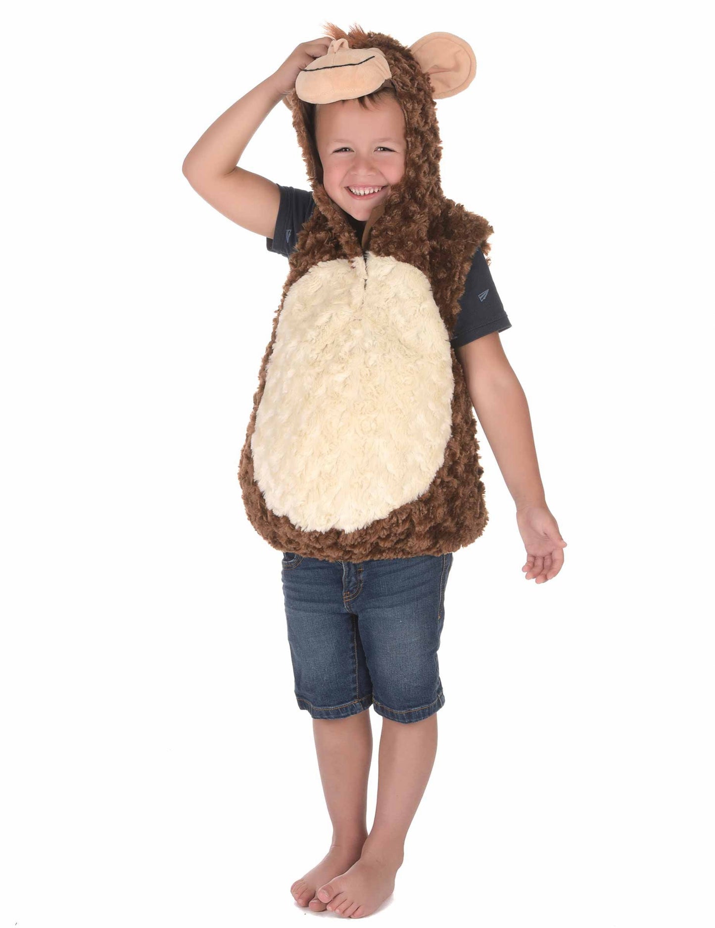 Vue d'ensemble du déguisement singe peluche pour enfant