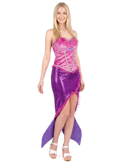 Disfraz de sirena rosa mujer
