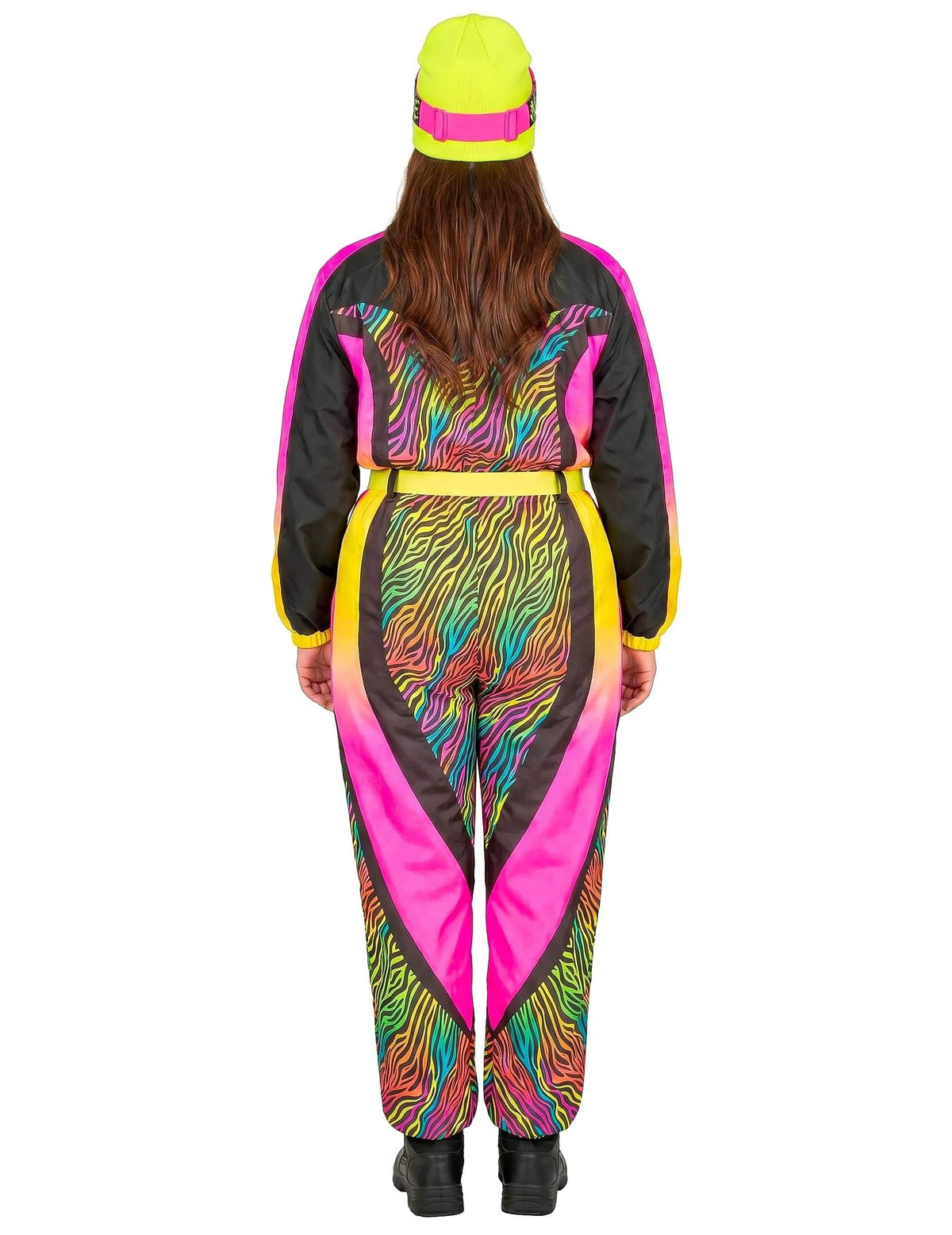 Disfraz de esquiador cebra multicolor de talla grande para adulto