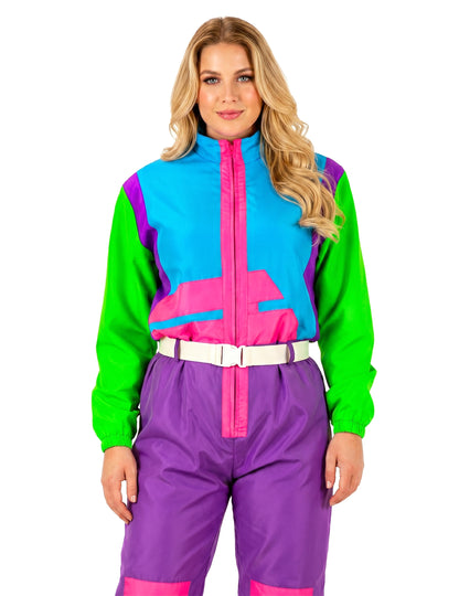 Disfraz de snowboarder fluorescente para adulto de talla grande
