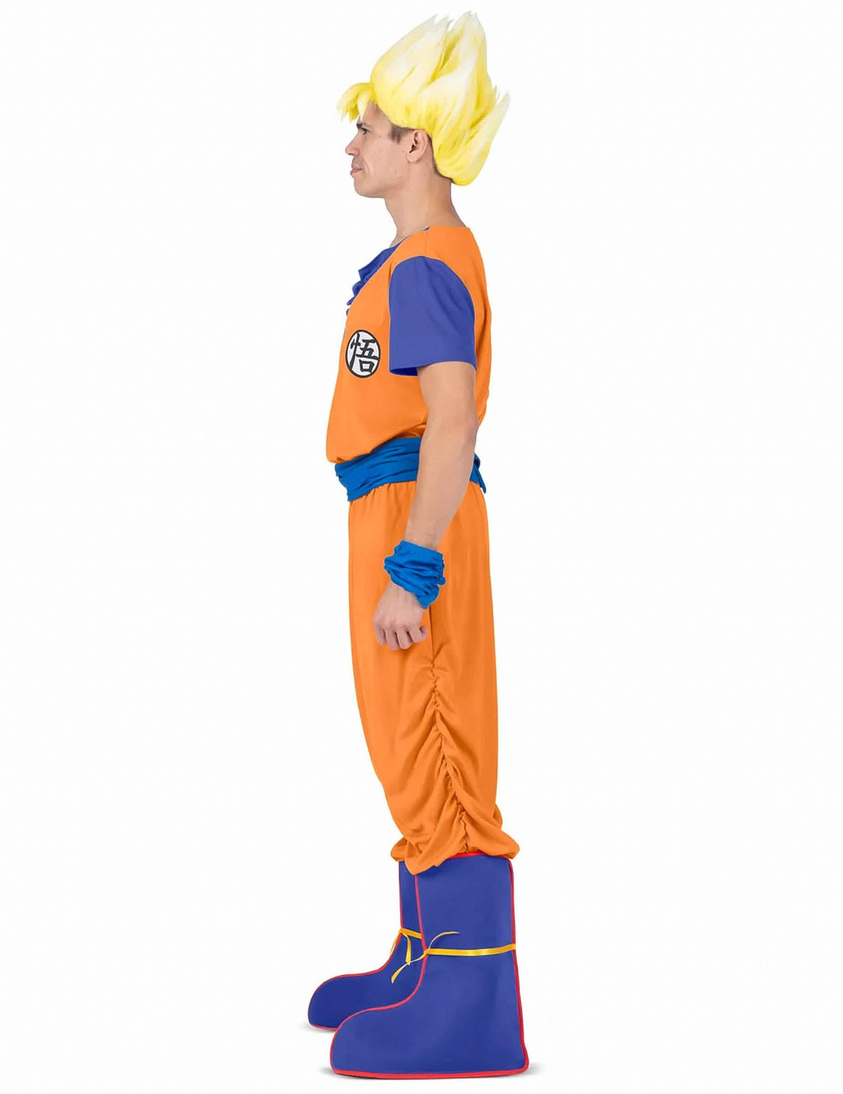 Vue de profil du déguisement Son Goku Dragon Ball Z pour adulte