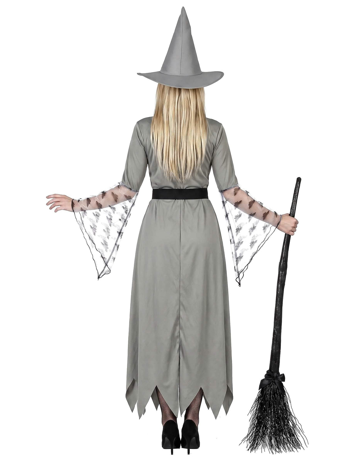 Disfraz de bruja gris mujer