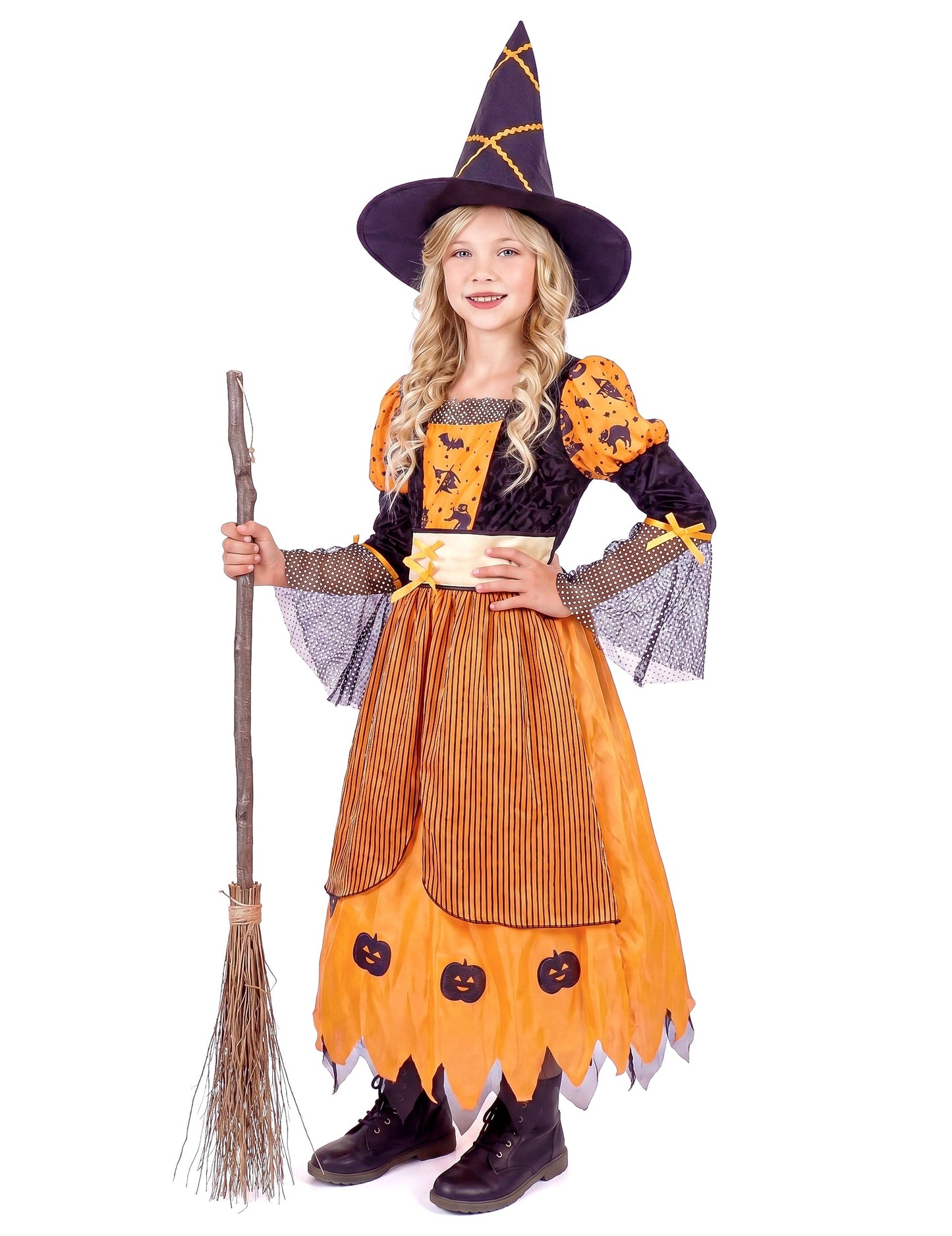 Disfraz de bruja para niña ideal para Halloween