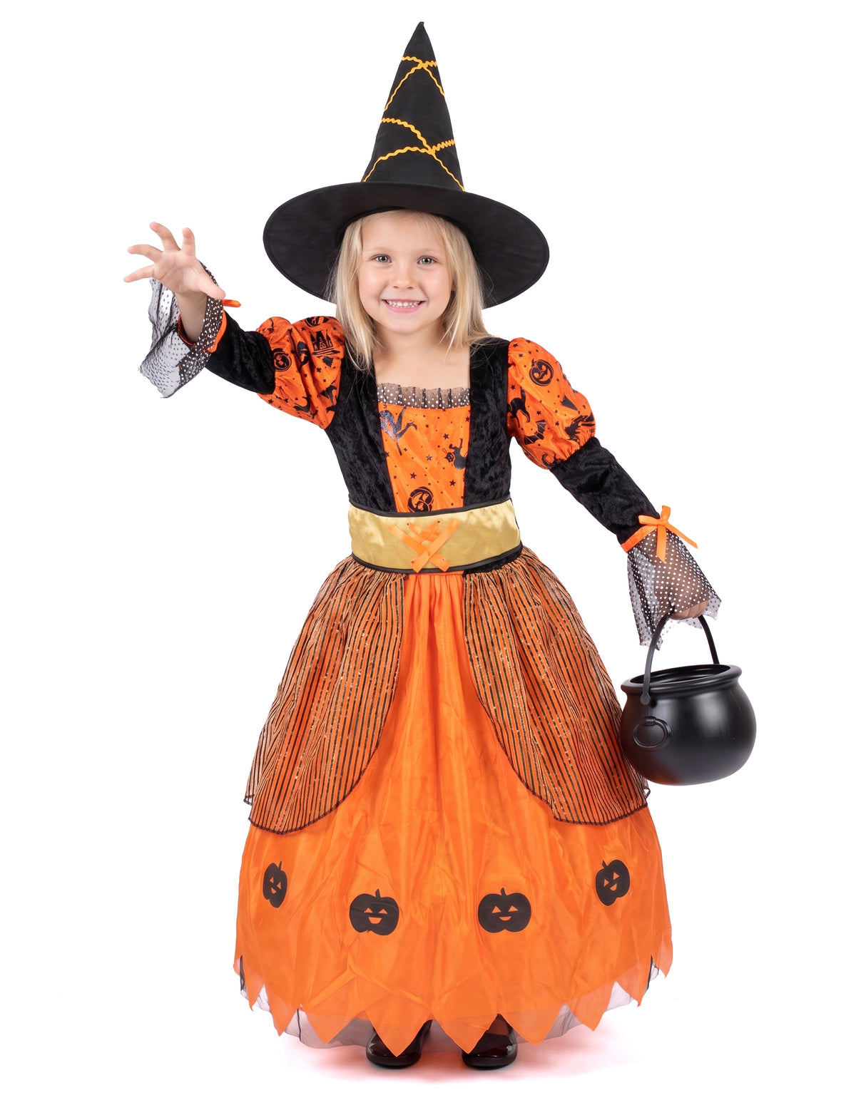 Disfraz de bruja para niña ideal para Halloween