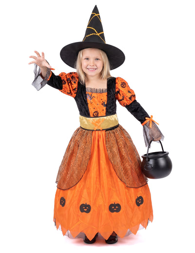 Disfraz de bruja para niña ideal para Halloween