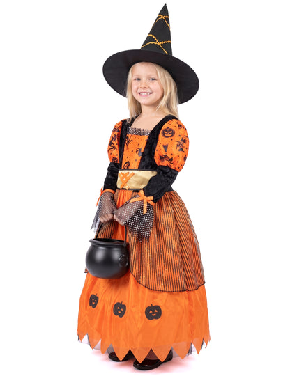 Disfraz de bruja para niña ideal para Halloween