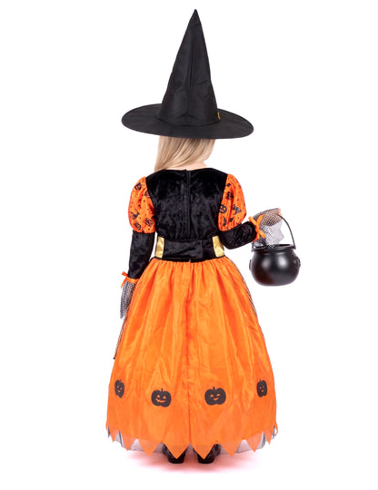 Disfraz de bruja para niña ideal para Halloween
