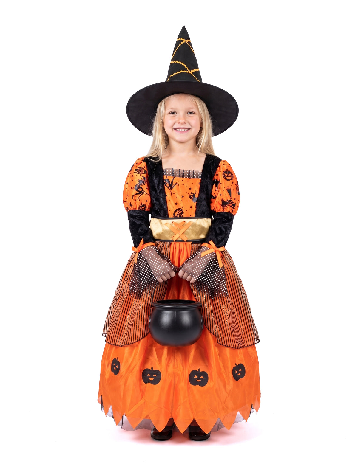 Disfraz de bruja para niña ideal para Halloween