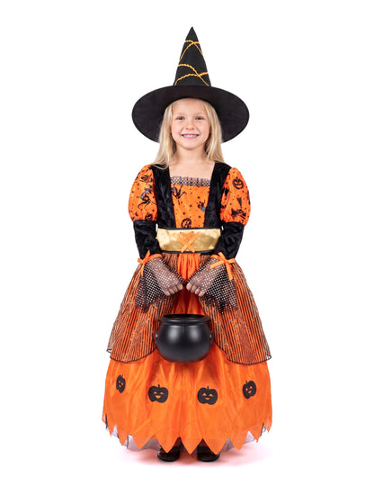 Disfraz de bruja para niña ideal para Halloween