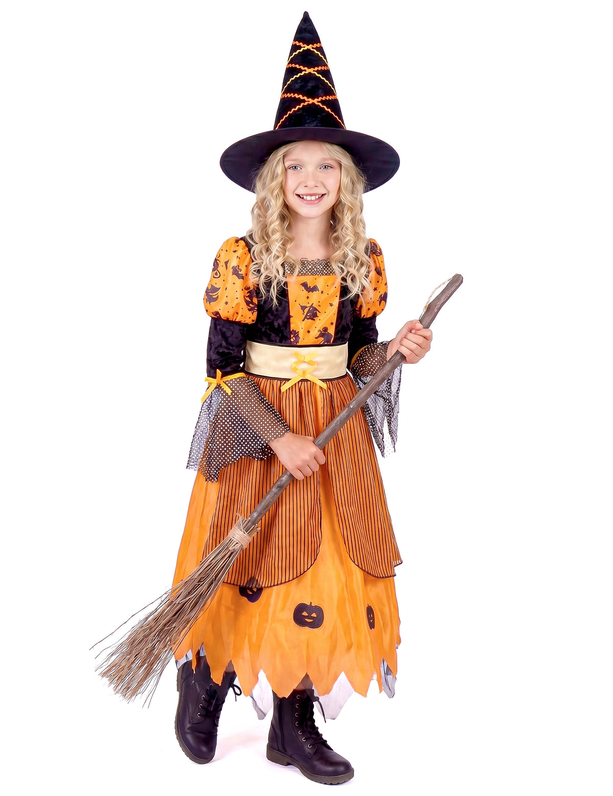 Disfraz de bruja para niña ideal para Halloween