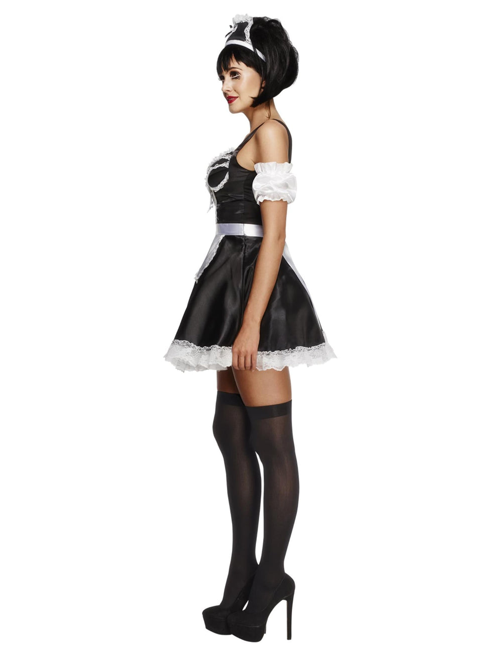 Vue de profil du déguisement de soubrette sexy à corsage