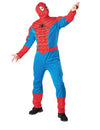 Disfraz de Spider-Man para adulto rojo y azul con torso y capucha
