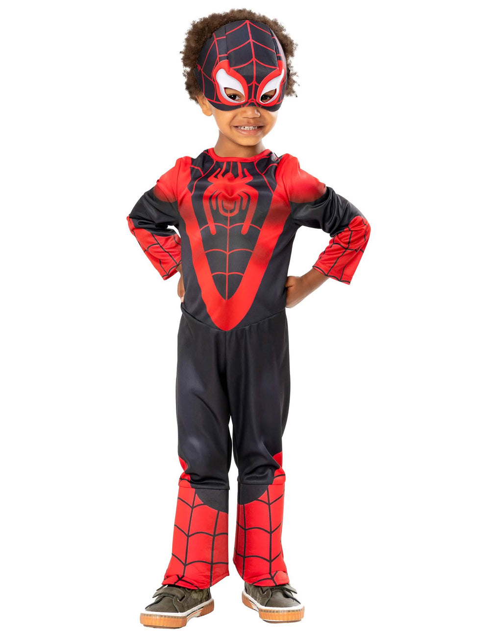 Déguisement Spinn de Spidey et ses amis extraordinaires pour enfant noir et rouge avec masque