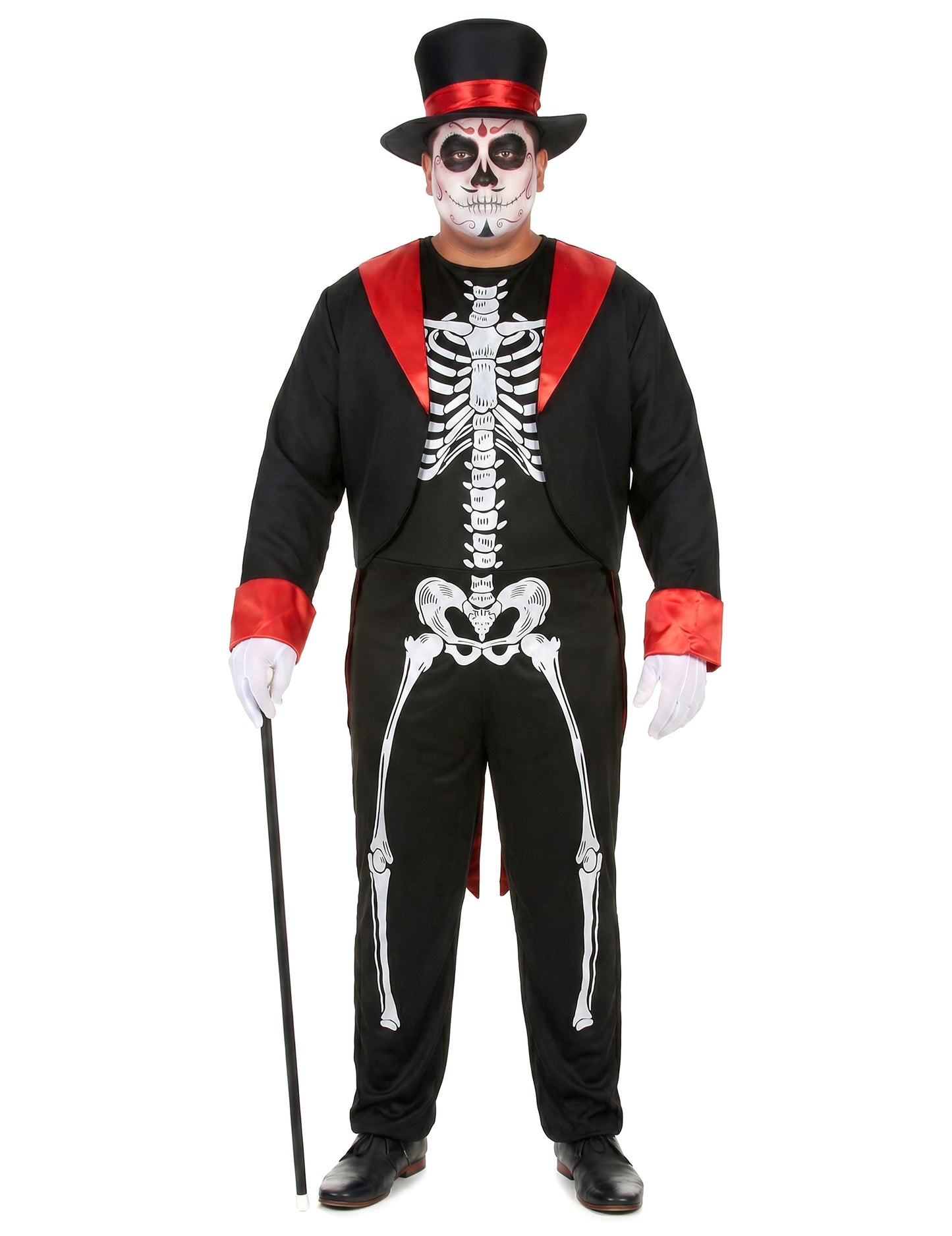 Disfraz de esqueleto chic hombre