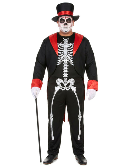 Disfraz de esqueleto chic hombre