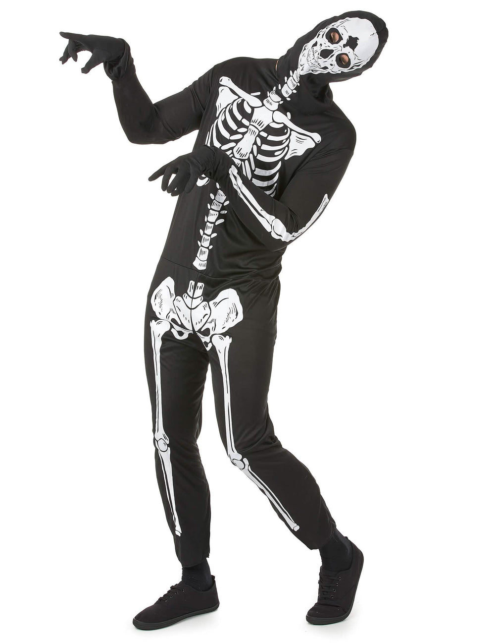 Vue d'ensemble du déguisement de squelette Halloween