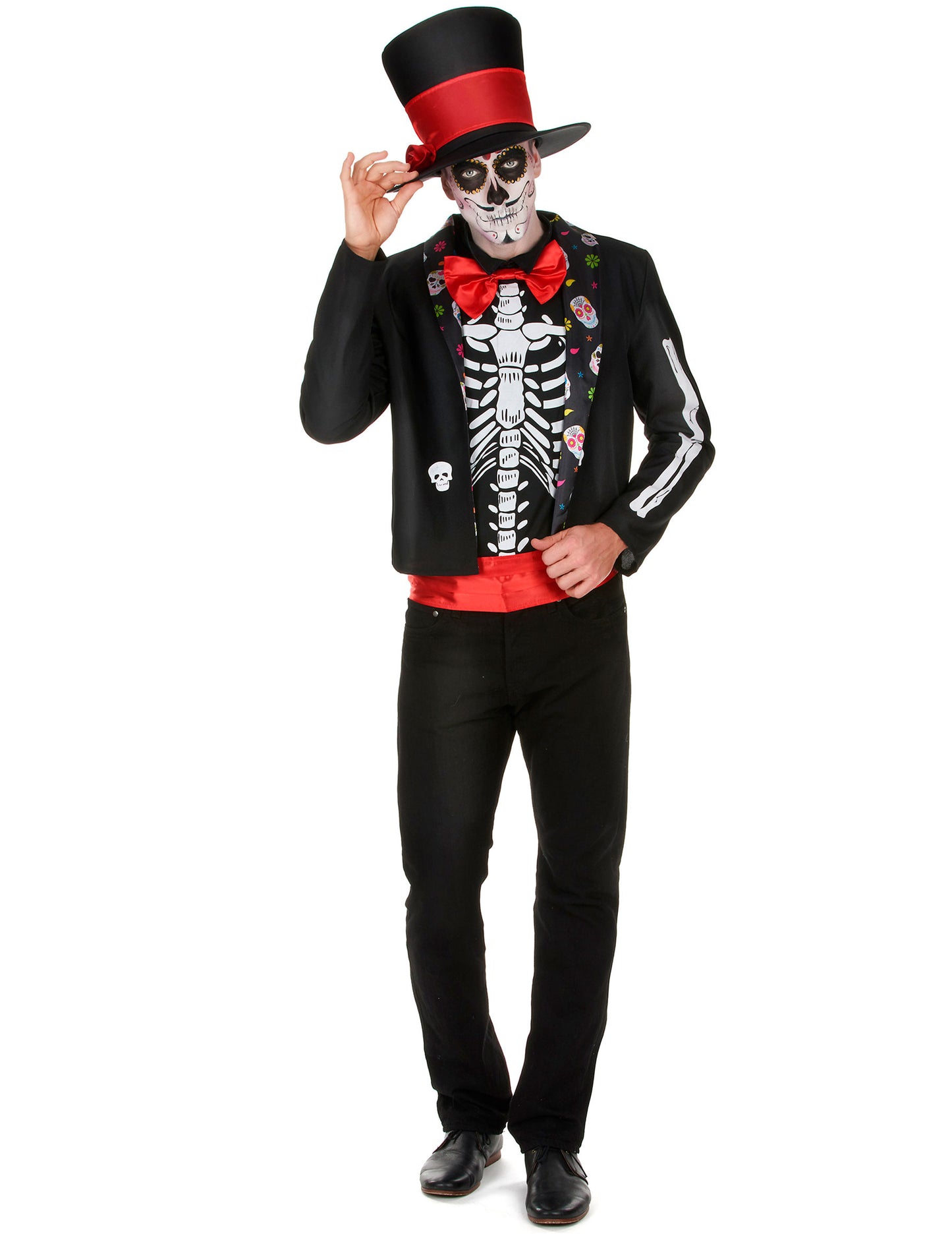 Disfraz de esqueleto Día de los Muertos hombre