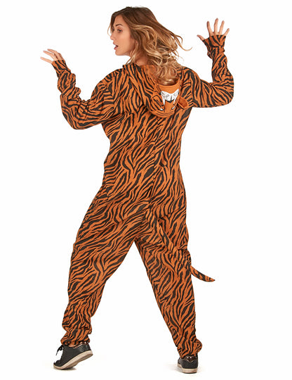 Vue de dos du déguisement de tigre pour femme