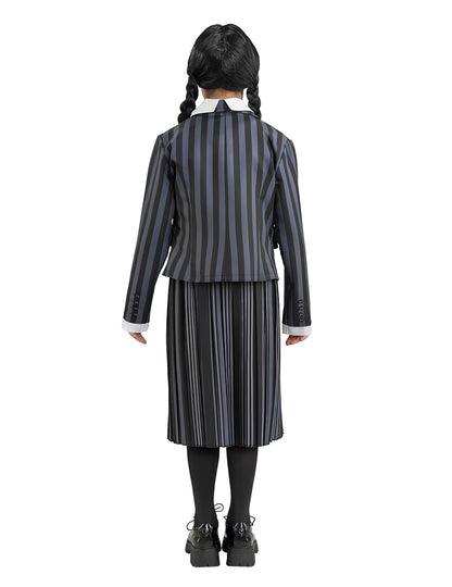 Vue de dos du déguisement uniforme Mercredi Addams Wednesday™