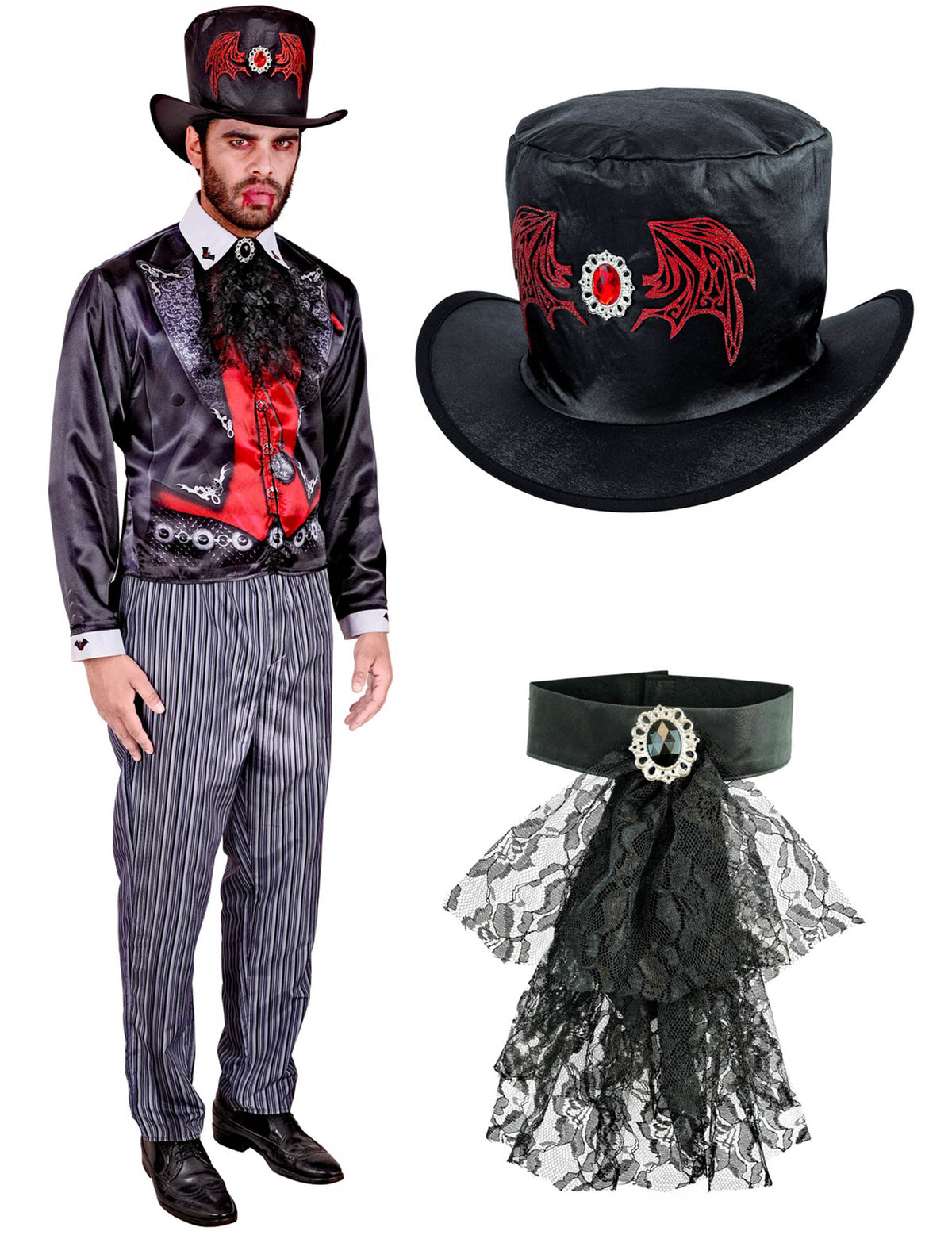 Disfraz de vampiro dandy para hombre