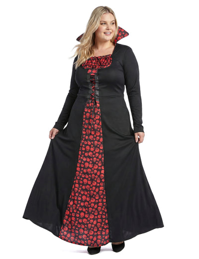 Disfraz de vampira elegante talla grande para mujer