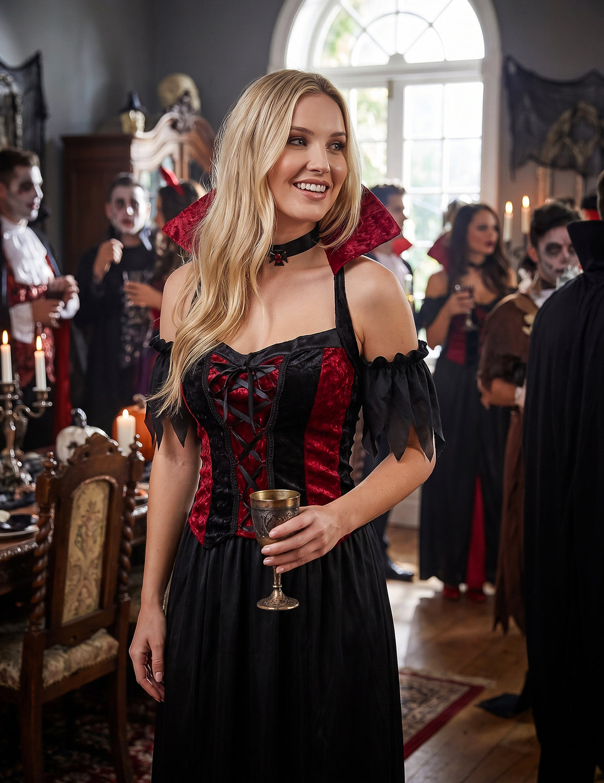 Disfraz de vampiresa para mujer Halloween
