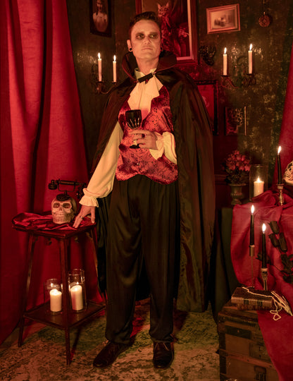Disfraz de vampiro para hombre para Halloween