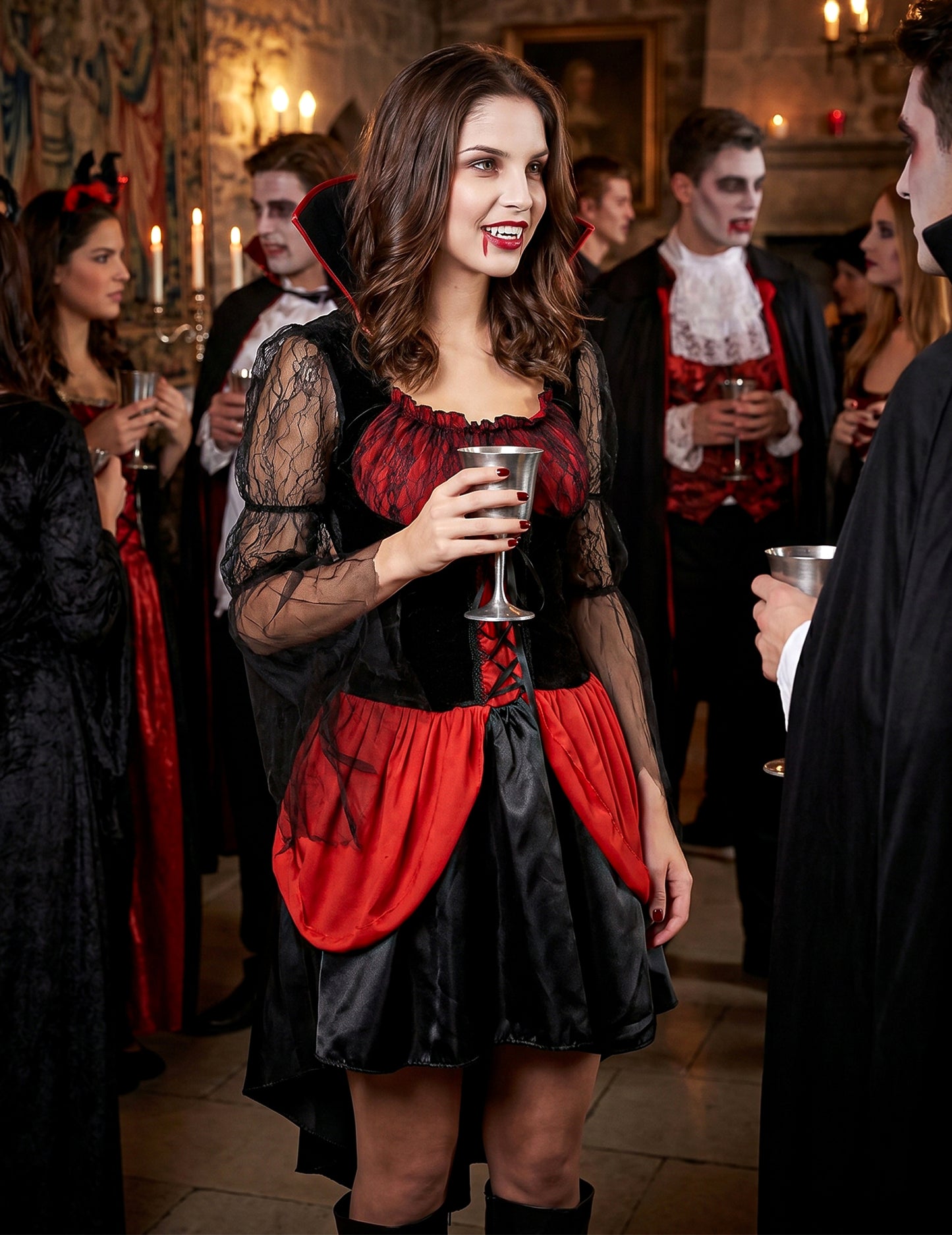 Déguisement Vampire Sexy rouge Femme