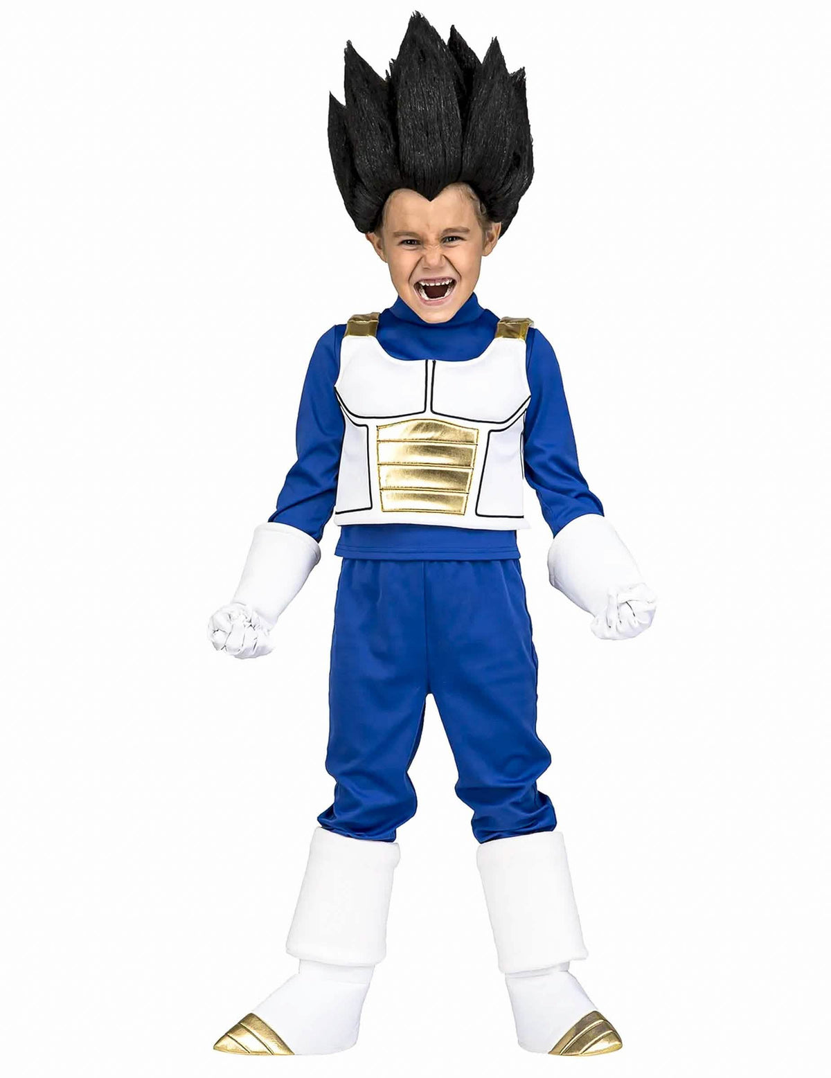 Vue de face de Vegeta du déguisement de couple Goku et Vegeta Dragon Ball Z™