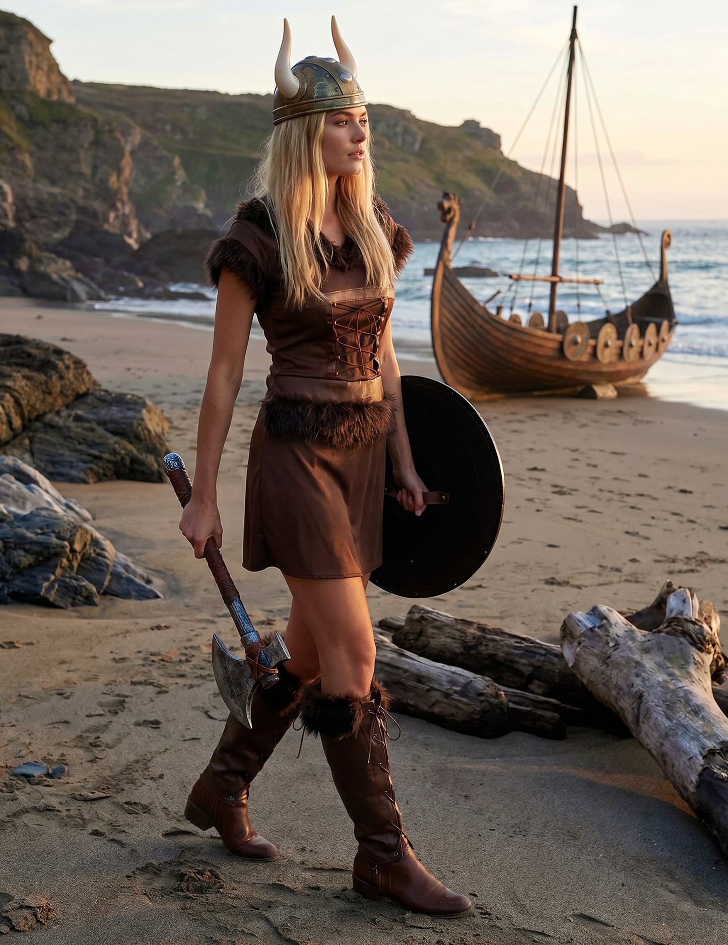Disfraz vikinga sexy mujer