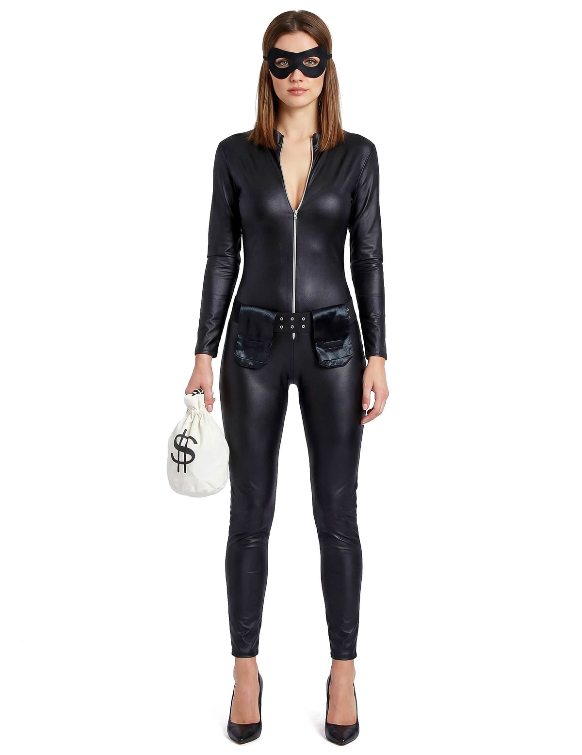 Disfraz de ladrona enmascarada sexy mujer
