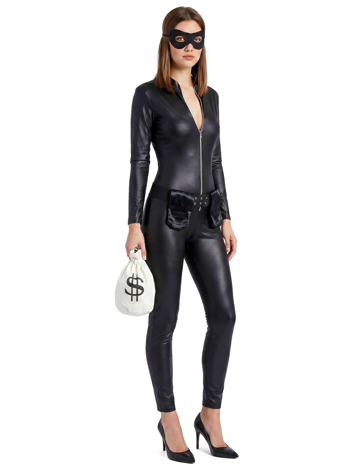 Disfraz de ladrona enmascarada sexy mujer