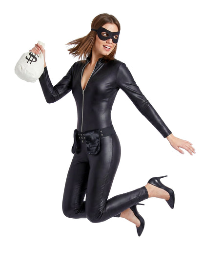 Disfraz de ladrona enmascarada sexy mujer