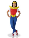 Déguisement classique Wonder Women Super Hero Girls pour fille rouge bleu et jaune avec bandeau
