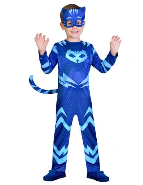 Disfraz de Yoyo PJMasks para niño azul con máscara y cola