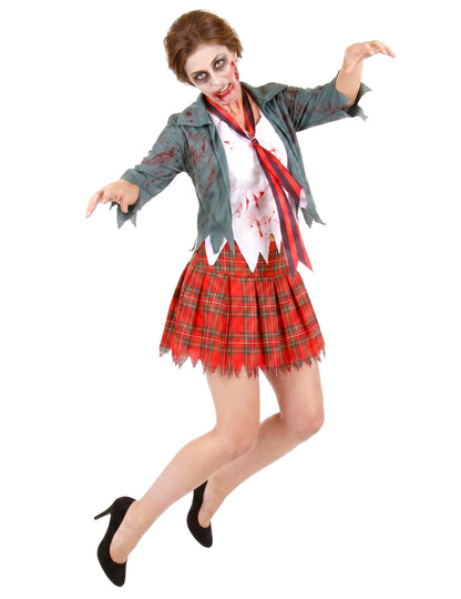 Disfraz de zombie colegiala mujer Halloween