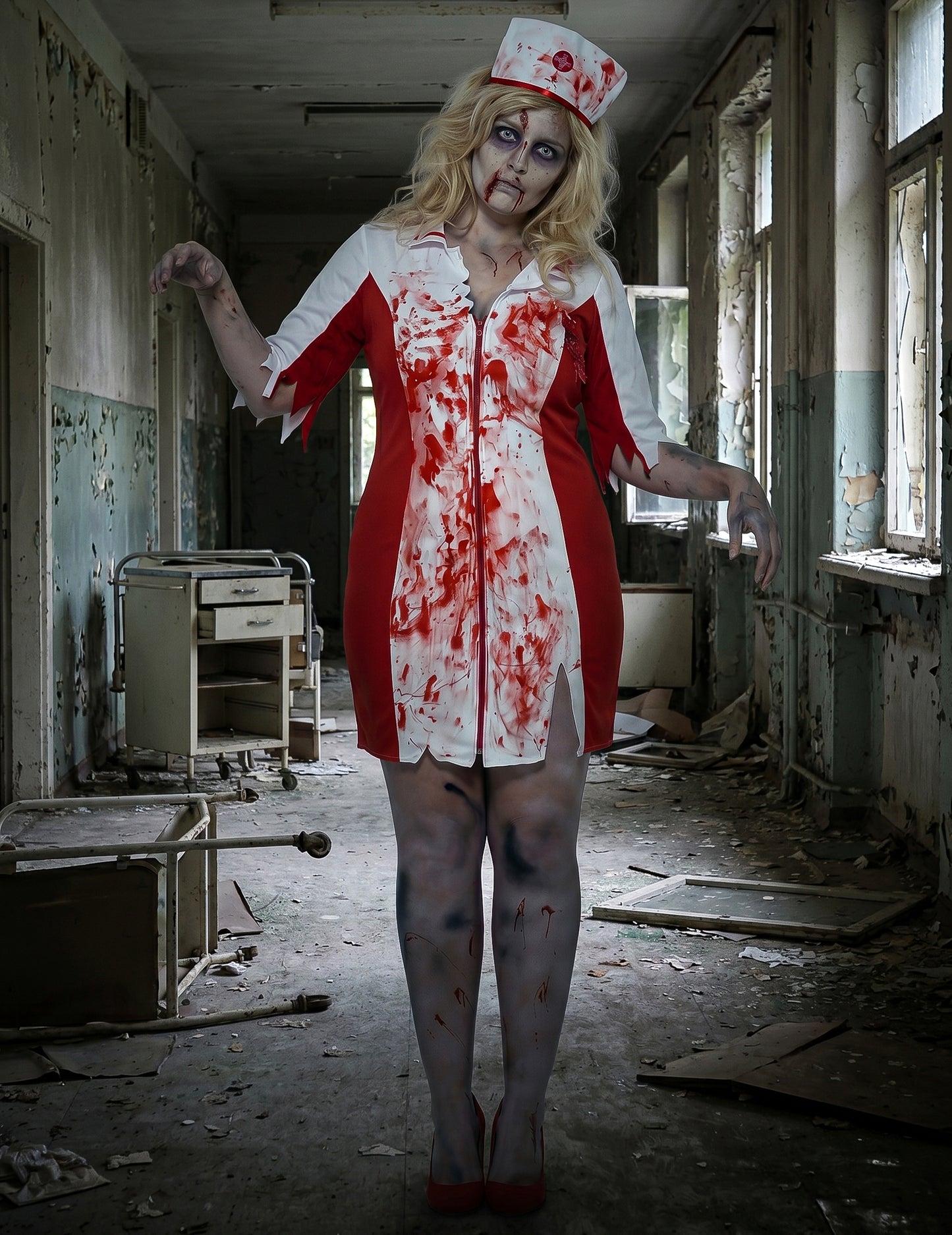 Disfraz zombie enfermera mujer Halloween