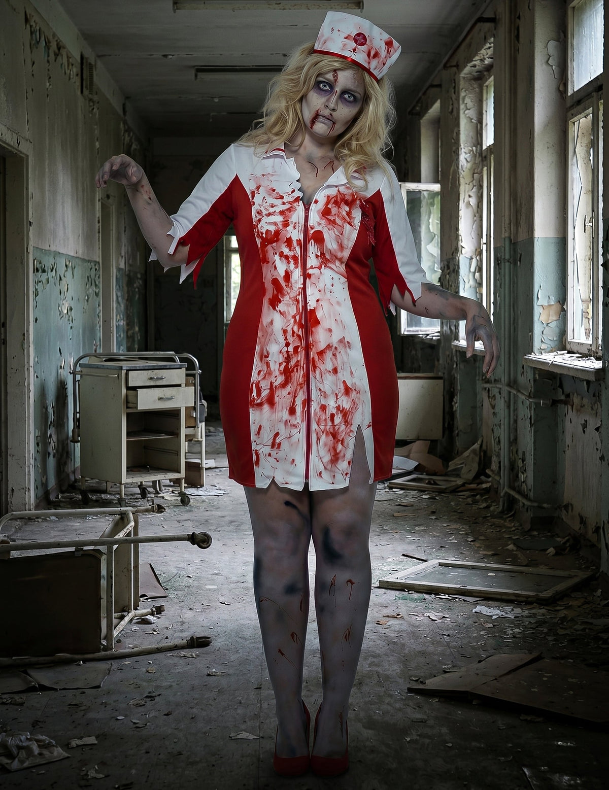 Disfraz zombie enfermera mujer Halloween