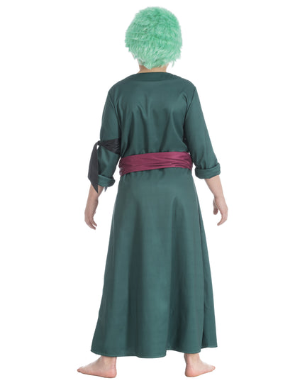 Vue de dos du déguisement de Zoro One Piece™ pour enfant