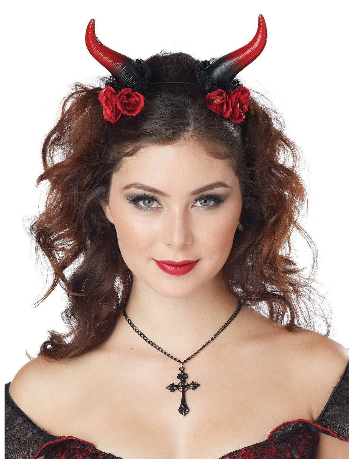 Detalle de las flores y del encaje de los cuernos de demonio encantado