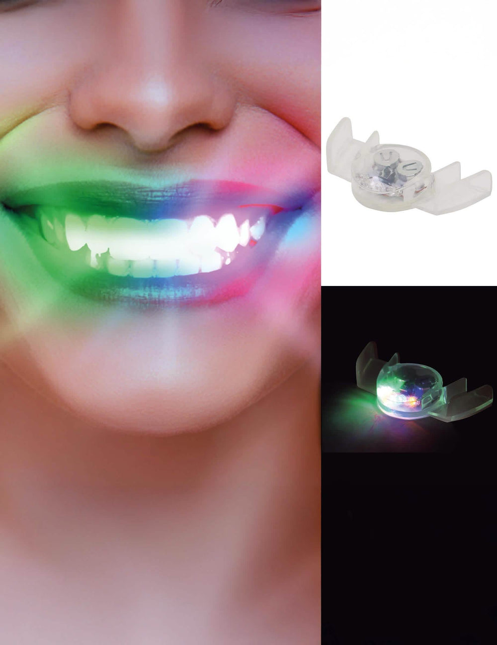 Dentier lumineux LED pour adulte multicolore