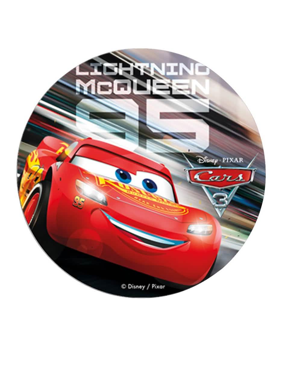 Disco de oblea Cars para niño rojo con Flash McQueen