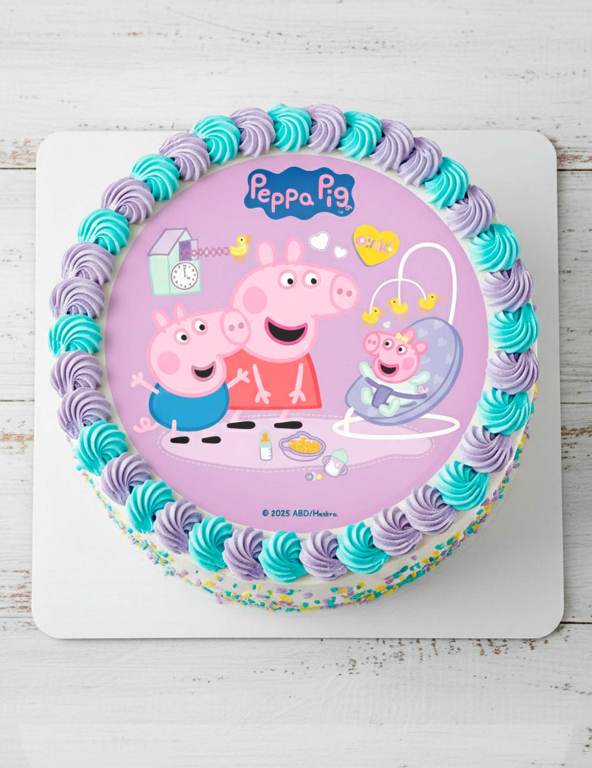 Disco de oblea para tarta Peppa Pig™ New Baby 20 cm