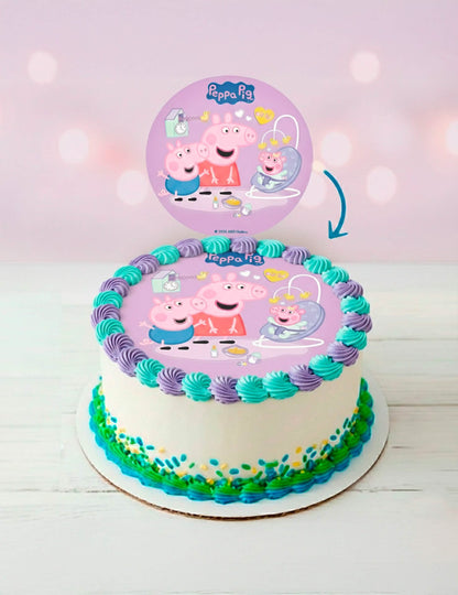 Disco de oblea para tarta Peppa Pig™ New Baby 20 cm