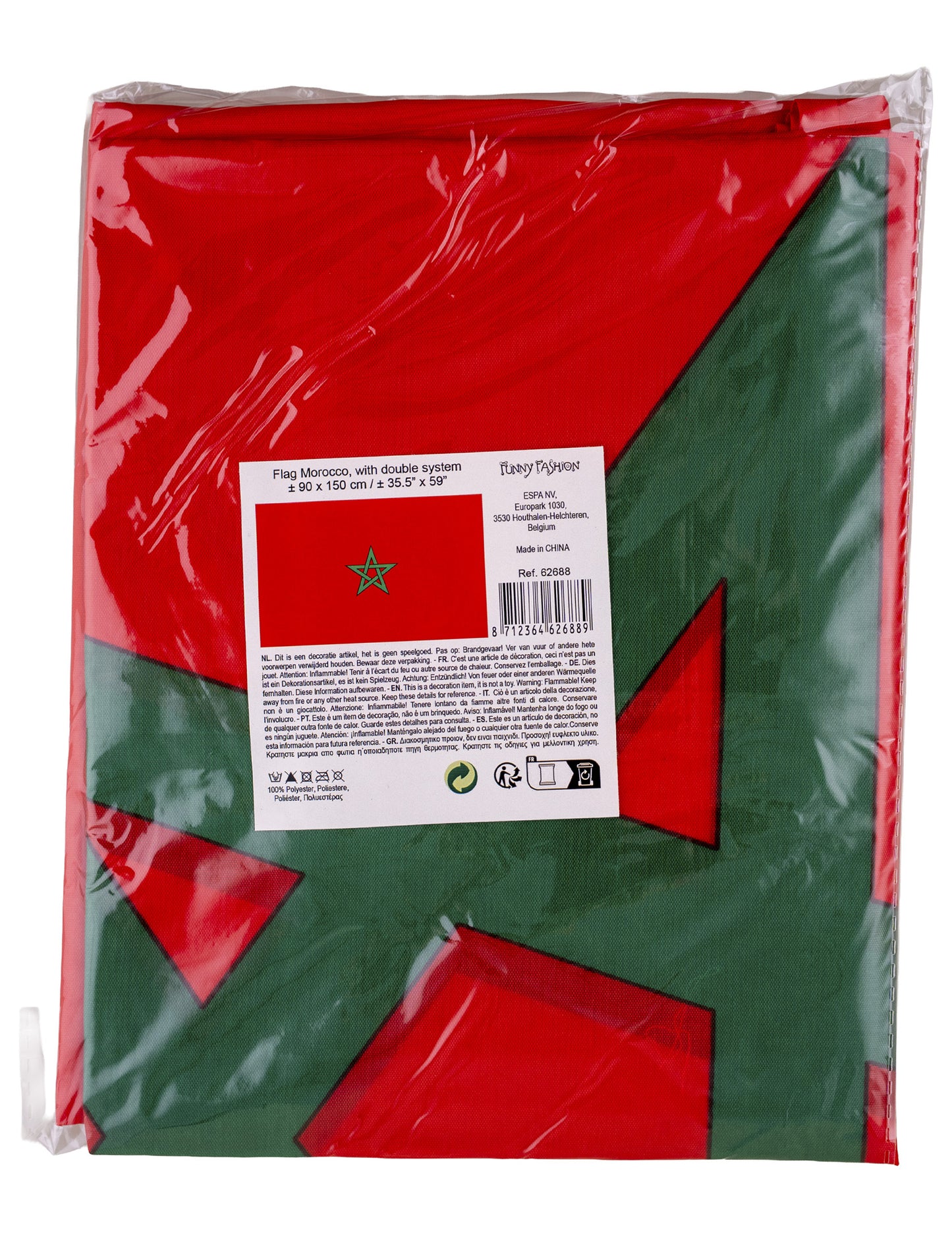 Bandera de aficionado marroquí